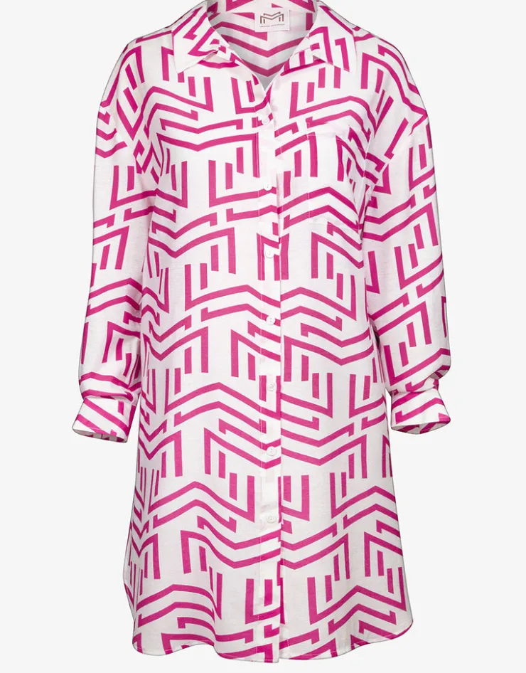 Maryan Mehlhorn Beach Shirt - White Violet New