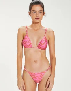 ViX Paula Hermanny Diani Beads Parallel Tri Bikini Top - Pink Sale