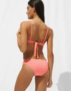 Watercult Island Nostalgia Ring Front Bralette Bikini Top - Ocean Coral New