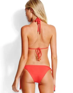 Seafolly Swim Brazilian Tie Side Bikini Bottom - Chilli Red New