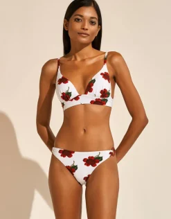 Maryan Mehlhorn The Bloom Ring Side Bikini Pant - White Red Best