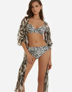 Roidal Africa Midi Beach Shirt - Animal Hot