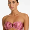 Jets Alessia Geo Bandeau Bikini Top - Peony Outlet