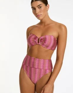 Jets Alessia Geo Bandeau Bikini Top - Peony Outlet