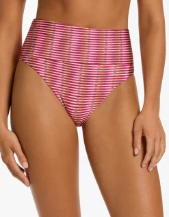 Jets Alessia Geo Fold Down Bikini Pant - Peony New