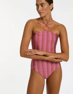 Jets Alessia Geo Halter Swimsuit - Peony Best