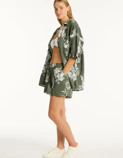Sea Level Aloha Beach Shirt - Khaki Outlet