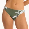 Sea Level Aloha Regular Cheeky Bikini Pant - Khaki Outlet