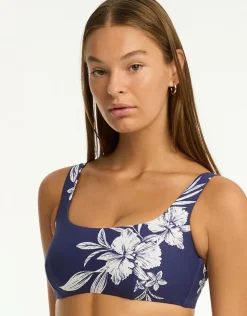Sea Level Aloha Square Neck Bikini Top - French Navy New