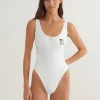 Polo Ralph Lauren Americana Zipper Scoop Tank Swimsuit - White Best