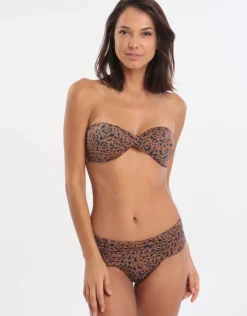 Jo Severin Anna Fold Bikini Bottom - Animal Luxe Outlet