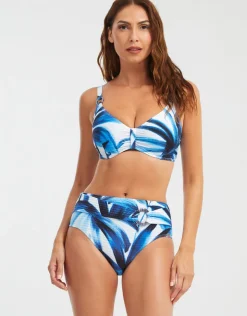 Nuria Ferrer Azura Maxi Bikini Pant - Blue and White Discount