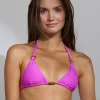 Watercult Bamboo Solids Triangle Bikini Top - Intense Pink New