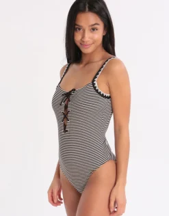 Banana Moon Basichic Icone Swimsuit - Black Stripe Fashion