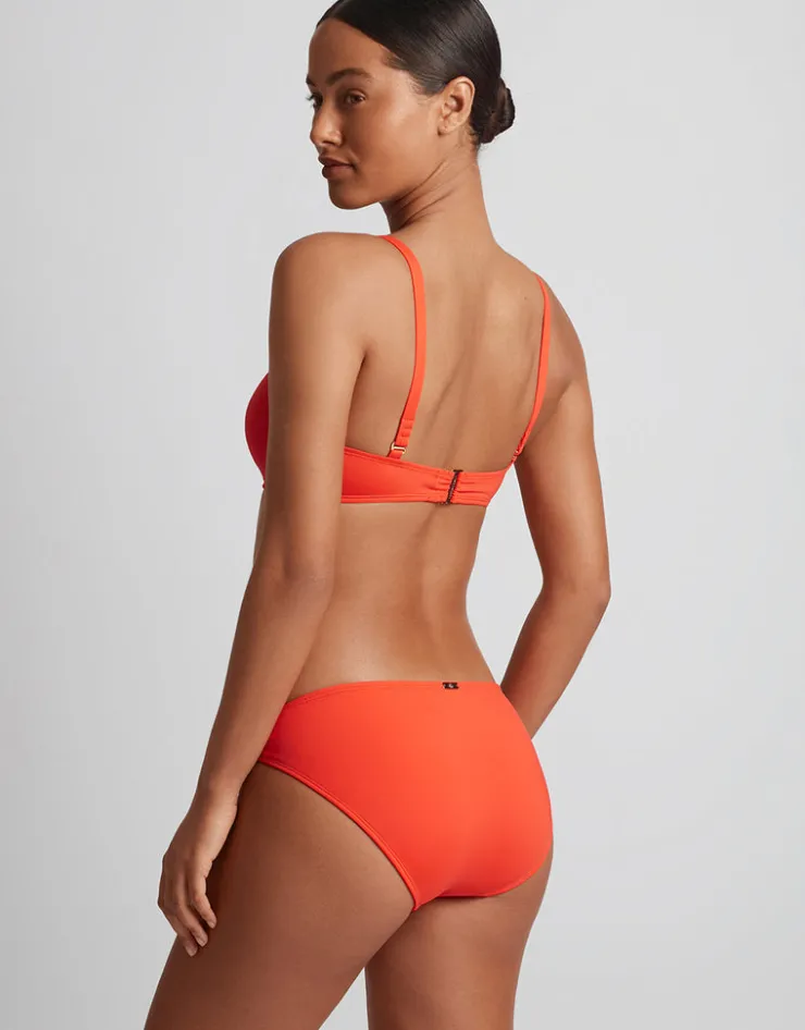 Lauren Ralph Lauren Beach Club Solids Macrame Ring Bikini Pant - Persimmon Online