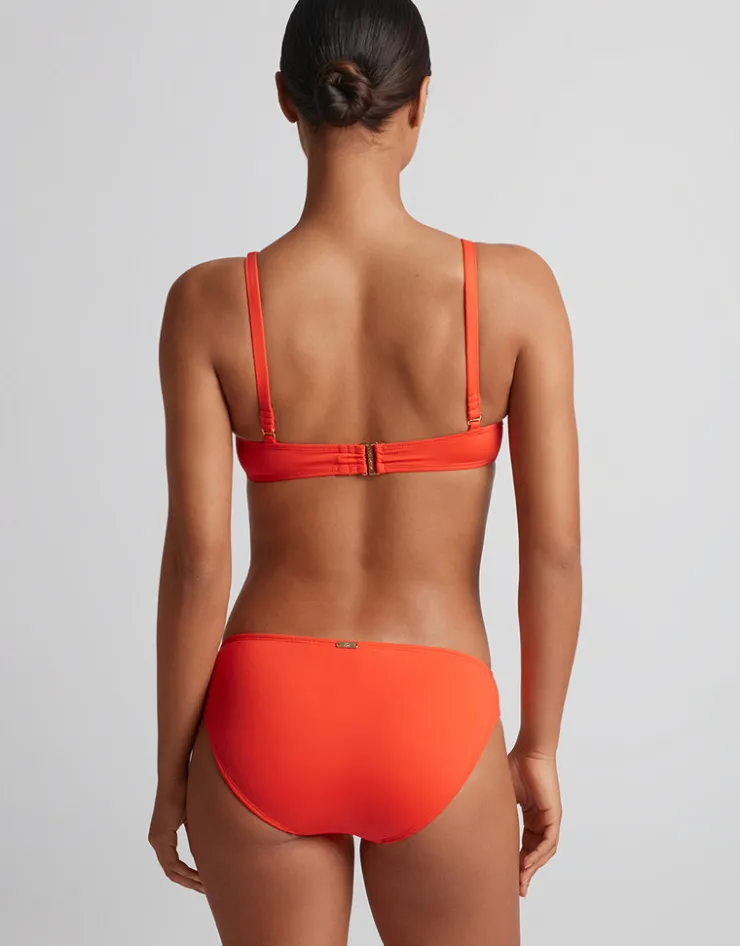 Lauren Ralph Lauren Beach Club Solids Macrame Ring Bikini Pant - Persimmon Online