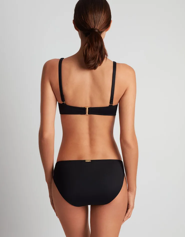 Lauren Ralph Lauren Beach Club Solids Macrame Ring Bikini Pant - Black Outlet