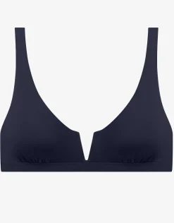 Lauren Ralph Lauren Beach Club Solids V Wire OTS Bikini Top - Dark Navy Clearance