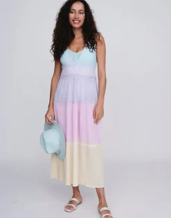 Pia Rossini Biarritz Maxi Dress - Pastels Hot