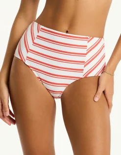 Sea Level Biarritz Panelled High Waist Bikini Pant - Flame Clearance