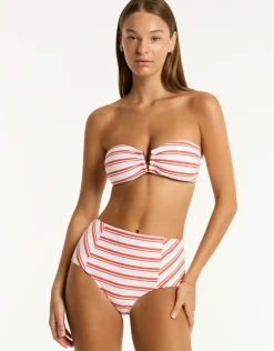 Sea Level Biarritz Panelled High Waist Bikini Pant - Flame Clearance