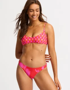 Seafolly Birds of Paradise Bralette Bikini Top - Chilli Red Fashion