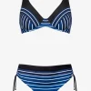 Charmline Blue Illusion Underwired Bikini Set - Blue and White Sale