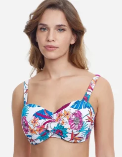 Gottex Bohemian Gypsy D Cup Bikini Top - White Outlet