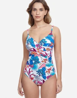 Gottex Bohemian Gypsy V Neck Swimsuit - White Discount