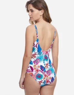Gottex Bohemian Gypsy V Neck Swimsuit - White Discount