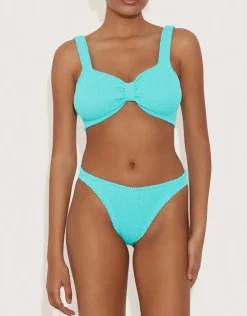 Hunza G Bonnie Bikini Set - Aqua Hot