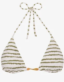 ViX Paula Hermanny Borea Mandy Tri Bikini Top - Stripe Fashion