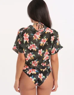 Banana Moon Botalica Kaimi Cropped Shirt - Black Fashion