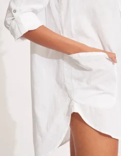 Seafolly Boyfriend Beach Shirt - White Hot