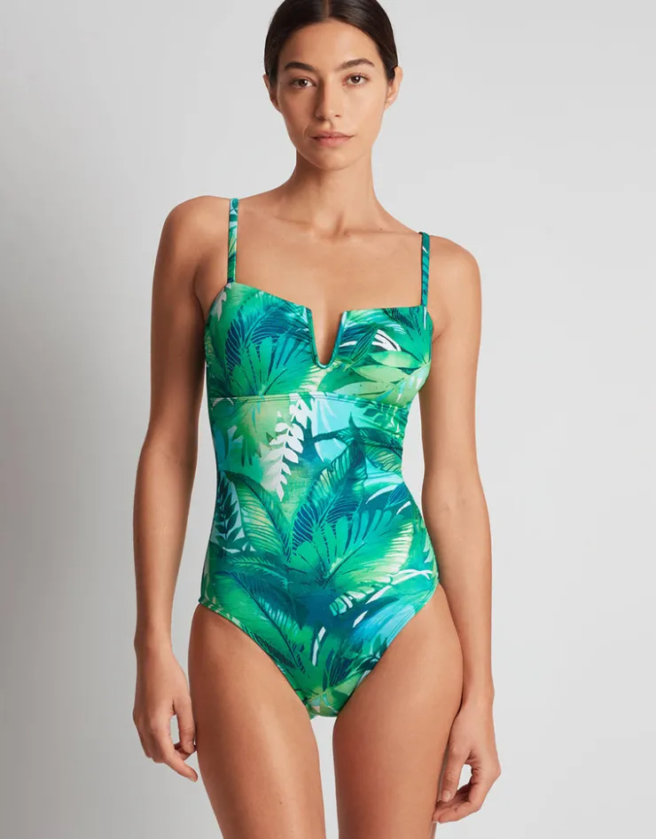 Lauren Ralph Lauren Cartago Palms Underwired OTS Swimsuit - Multi Fashion