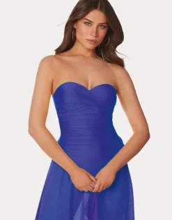 Roidal Ceylan Ruched Bandeau Swimsuit - Royal Blue Online