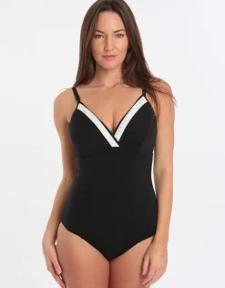 Jets Classique DD E Underwire One Piece - Black White Sale