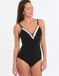 Jets Classique DD E Underwire One Piece - Black White Sale