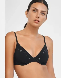 Maryan Mehlhorn Code Underwired Bikini Top - Black Hot