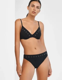 Maryan Mehlhorn Code Underwired Bikini Top - Black Hot