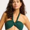 Seafolly Collective Halter Bandeau Bikini Top - Evergreen Online