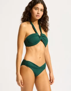 Seafolly Collective Halter Bandeau Bikini Top - Evergreen Online