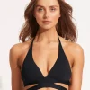 Seafolly Collective Halter Bikini Top - Black Fashion