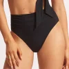 Seafolly Collective High Cut Rio Bikini Pant - Black Hot