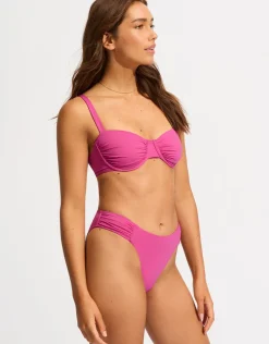 Seafolly Collective High Leg Ruched Side Bikini Pant - Hot Pink Sale