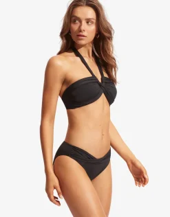 Seafolly Collective Twist Band Hipster Bikini Pant - Black Discount
