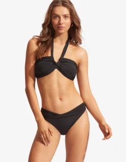 Seafolly Collective Twist Band Hipster Bikini Pant - Black Discount