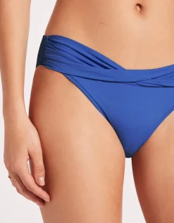 Seafolly Collective Twist Band Hipster Bikini Pant - Azure Best