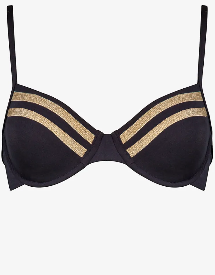 Maryan Mehlhorn Construction Underwired Bikini Top - Black Sale