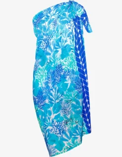 Tessy Coral Sarong - Turquoise Outlet